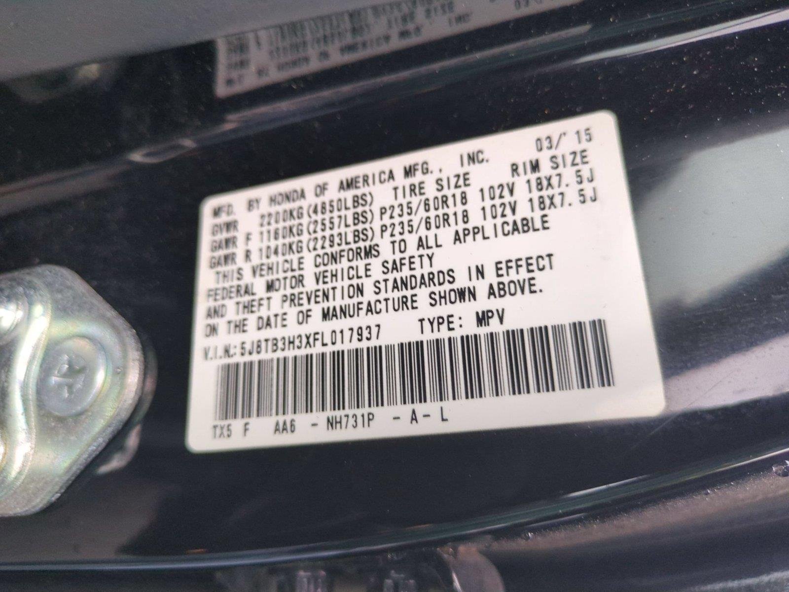 Used 2015 Crystal Black Pearl Acura  image 40