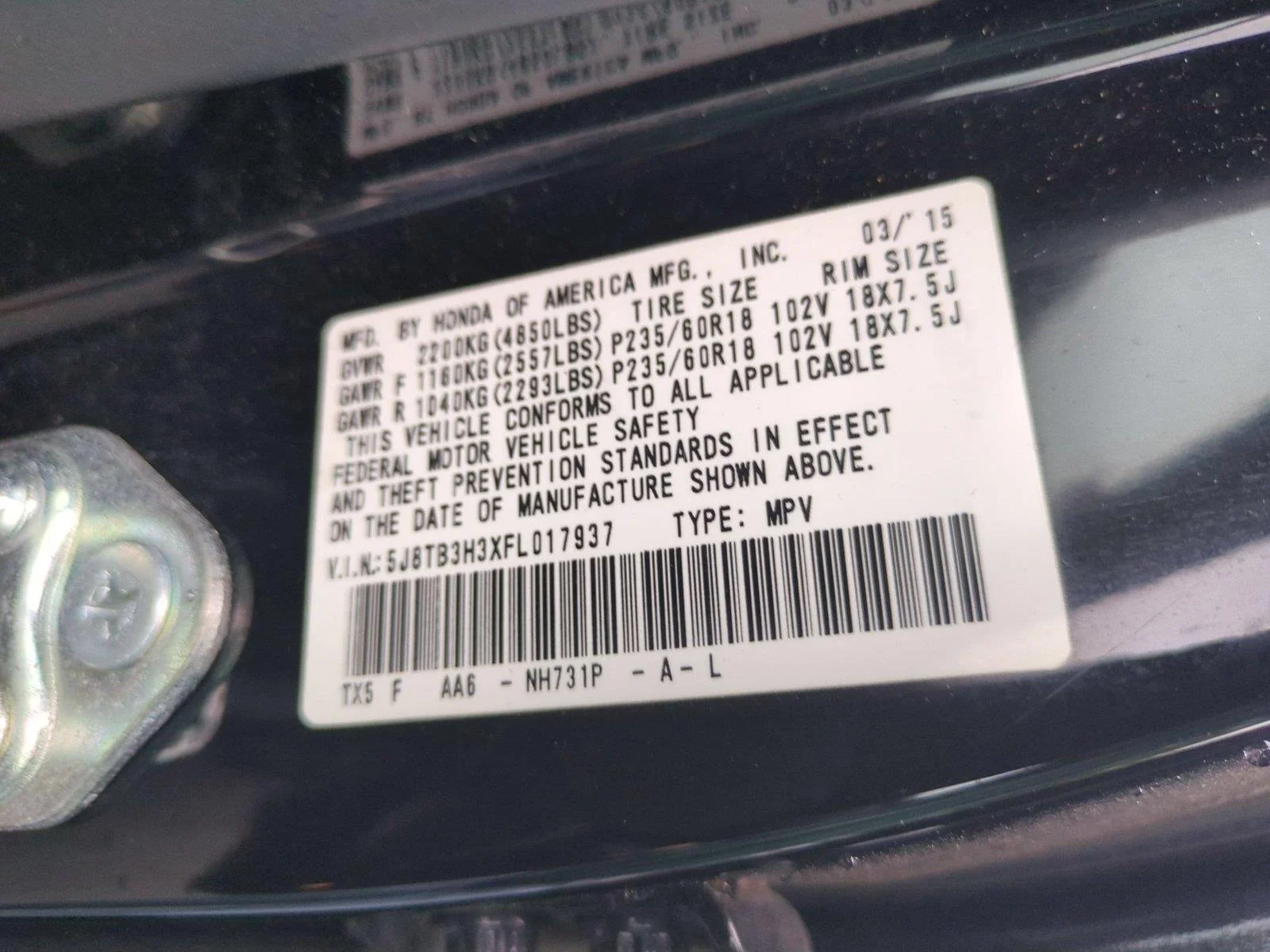 Used 2015 Crystal Black Pearl Acura  image 40