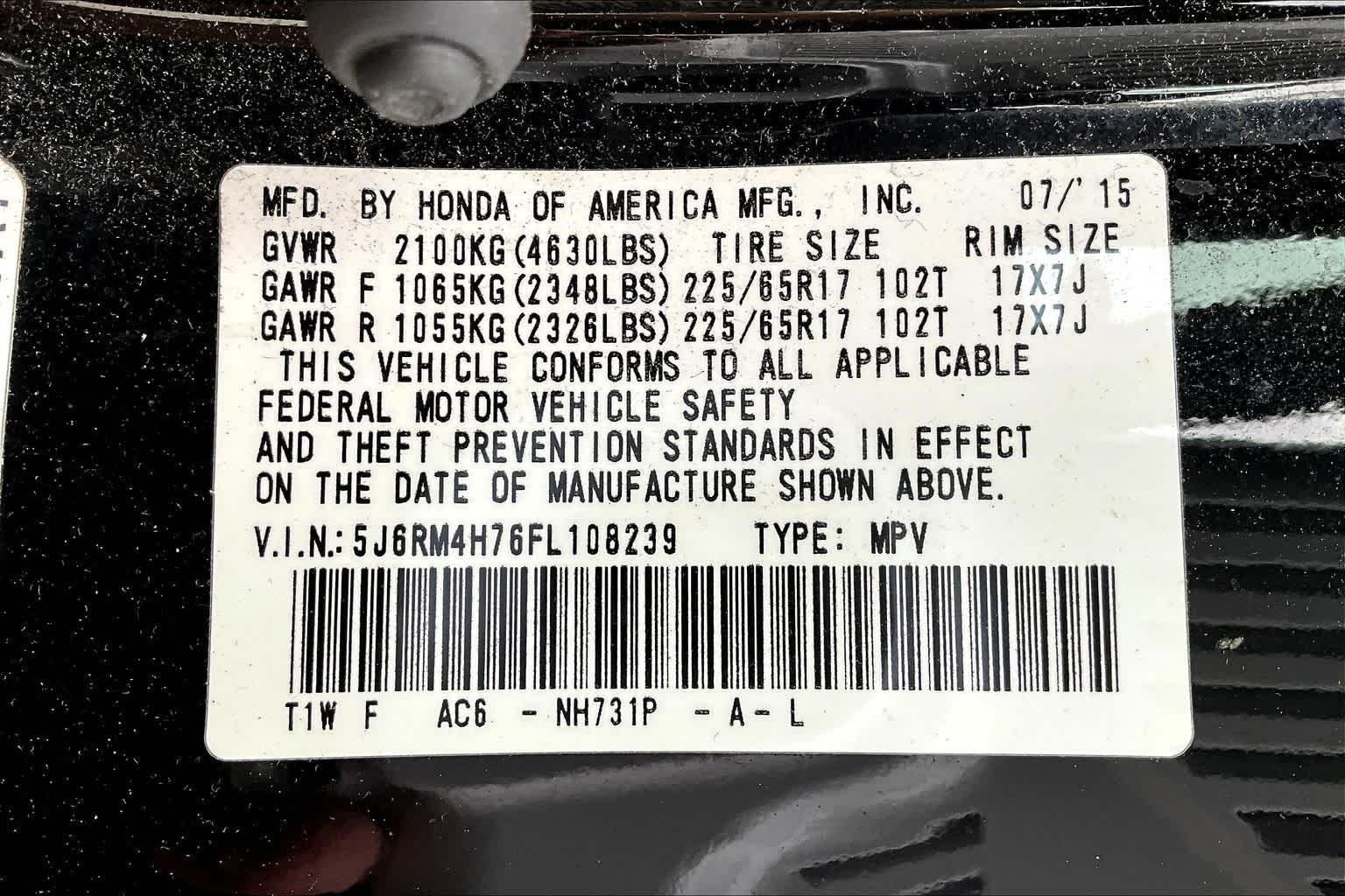 Used 2015 Modern Steel Metallic Honda EX-L image 31
