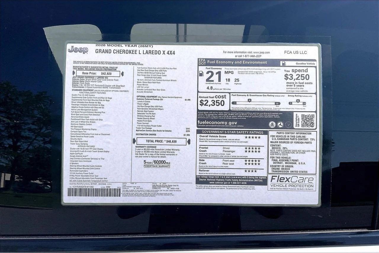 New 2026 Bright White Clearcoat Jeep Laredo X image 38