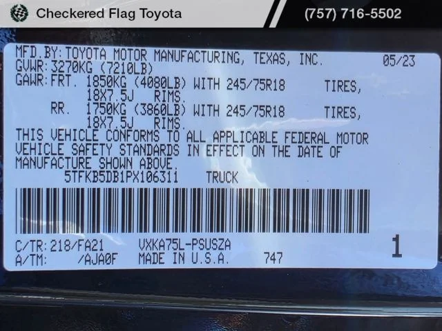 Used 2023 Midnight Black Metallic Toyota SR image 21