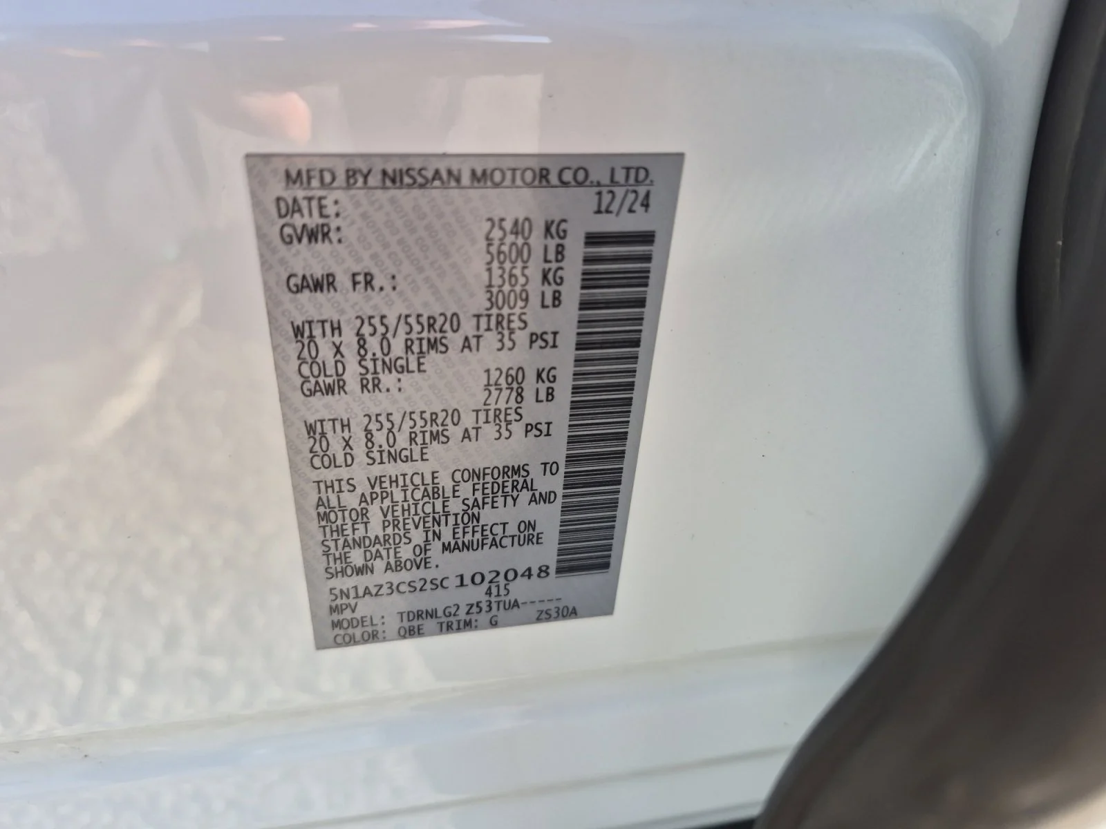 Used 2025 Everest White Pearl Tricoat Nissan SL image 29