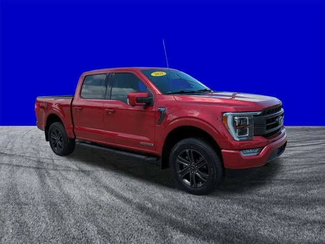 Certified Used 2021 Red Metallic Ford Lariat image 2