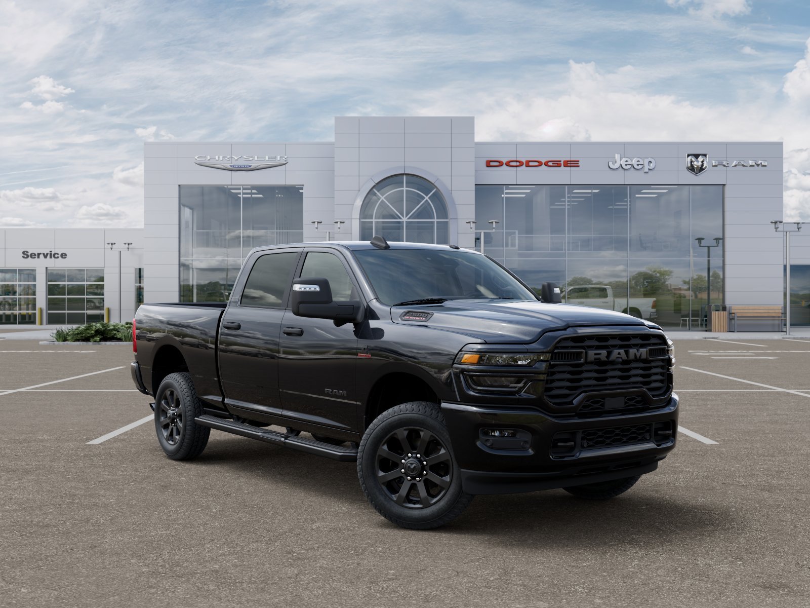 New 2026 Diamond Black Crystal Pearl-Coat Exterior Paint RAM Big Horn image 35