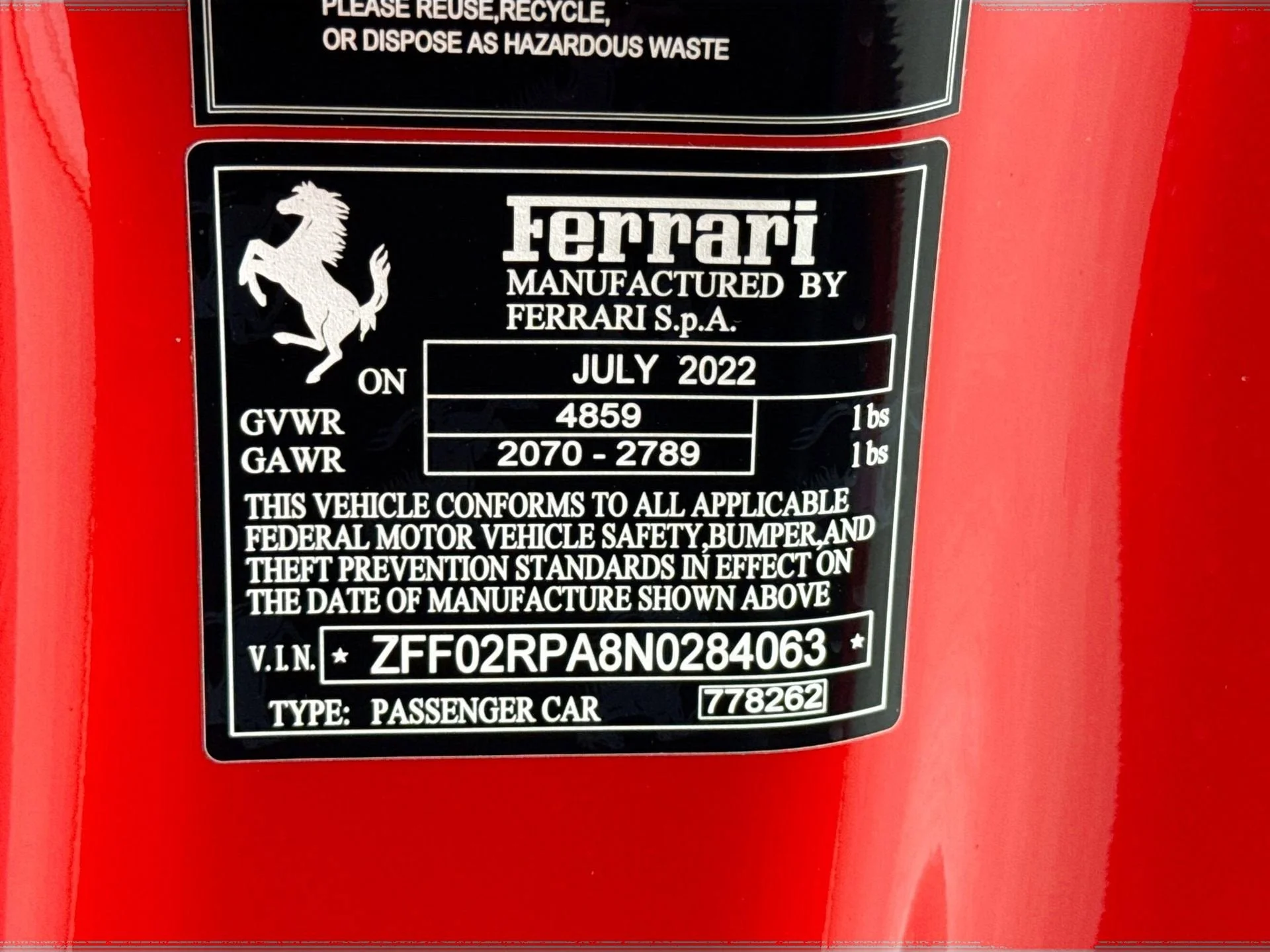 Certified Used 2022 Rosso Corsa Ferrari Base image 29