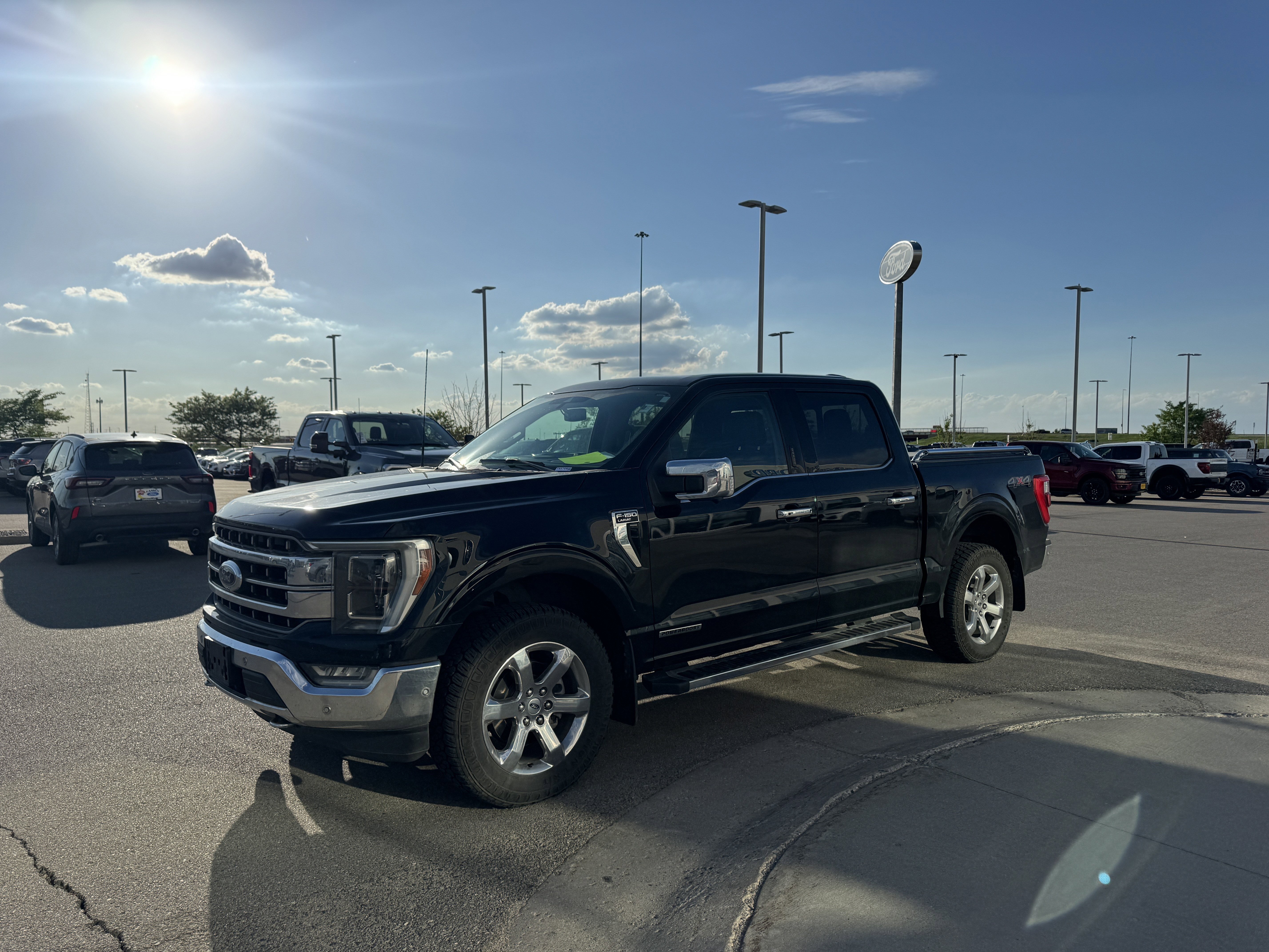 Used 2021 Agate Black Metallic Ford LARIAT image 2