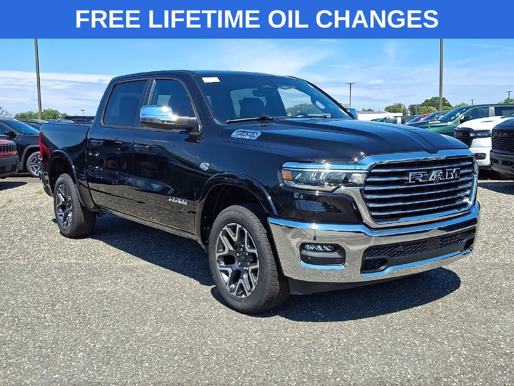 New 2027 Diamond Black Crystal Pearl-Coat Exterior Paint RAM Laramie image 1
