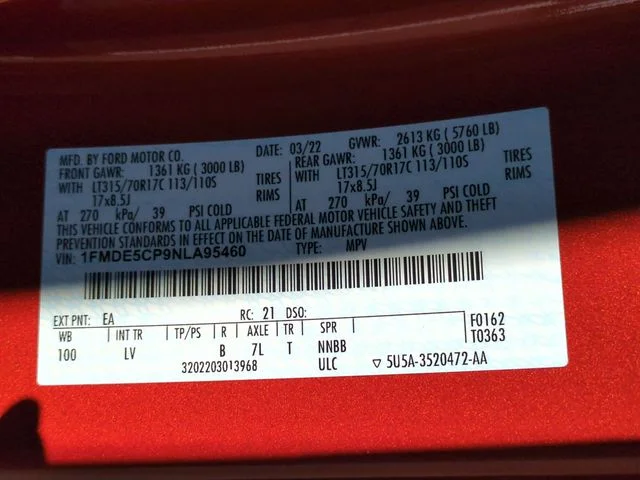 Used 2022 Red Ford Base image 35