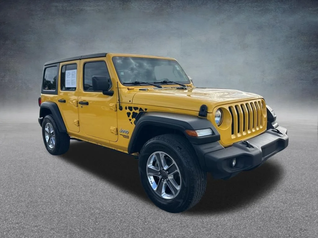 Certified Used 2020 Yellow Jeep Unlimited Sport S image 2