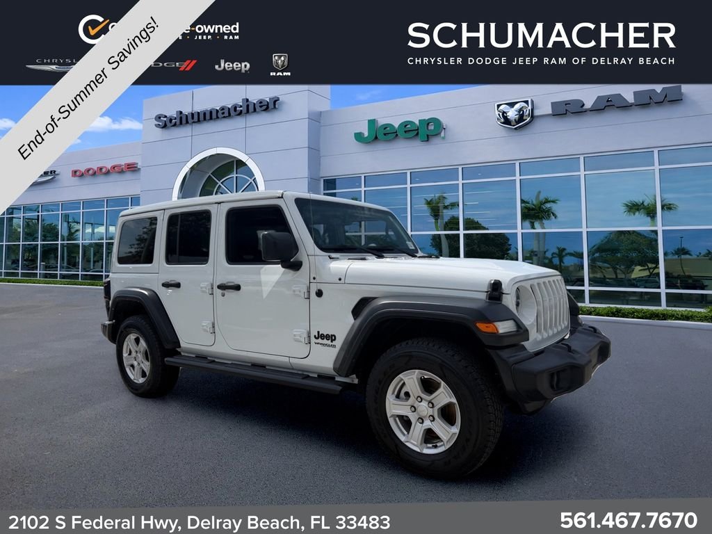 Used 2022 White Jeep Unlimited Sport S image 1