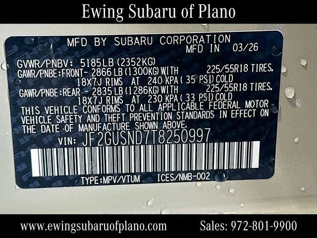 New 2026 SAND DUNE PEARL Subaru Limited Hybrid image 32