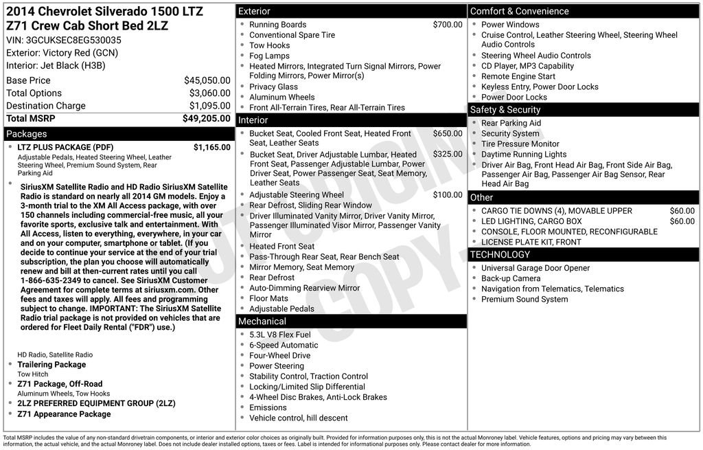 Used 2014 Red Chevrolet LTZ image 2
