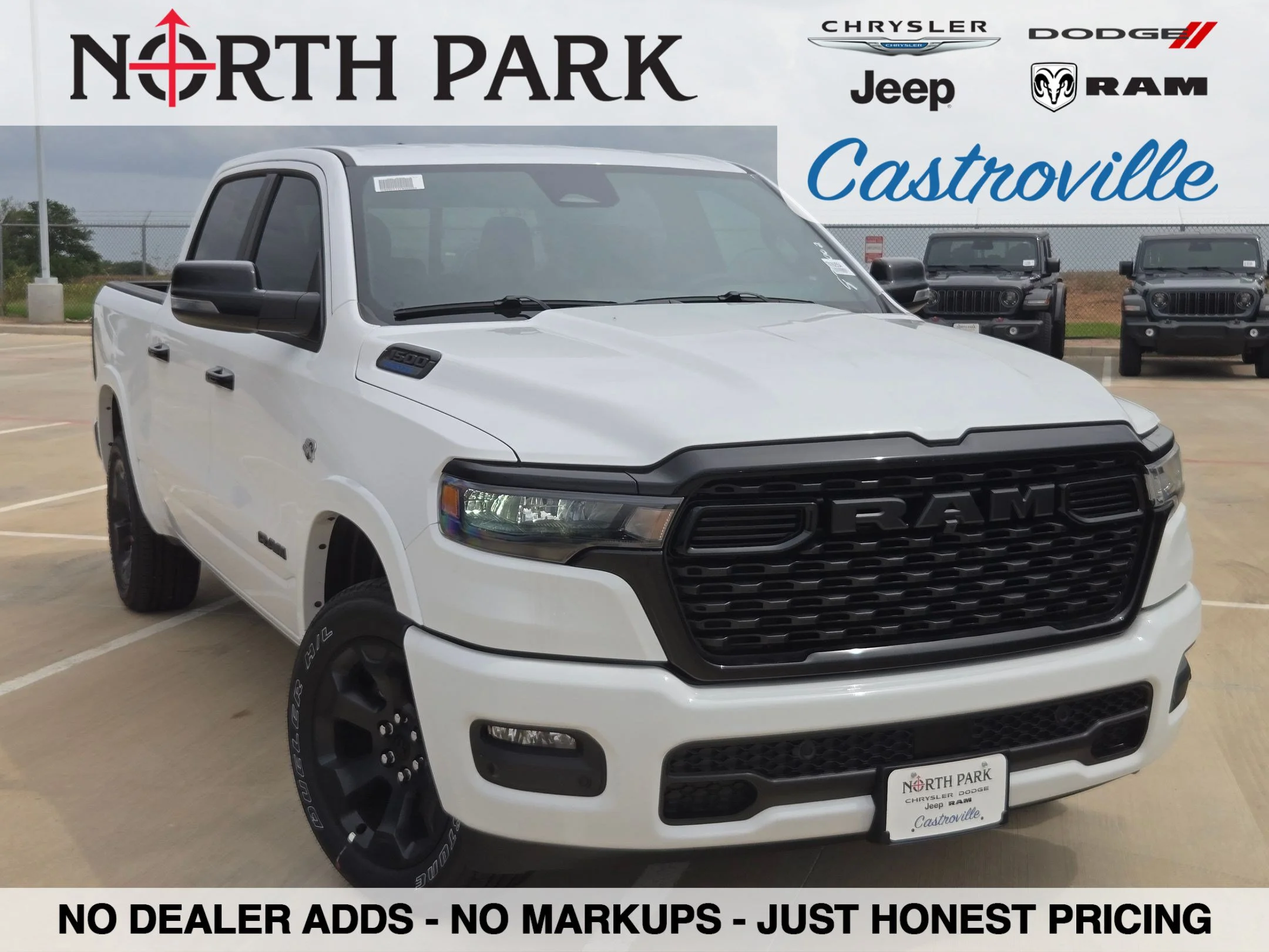 New 2026 Bright White Clear-Coat Exterior Paint RAM Big Horn/Lone Star image 1