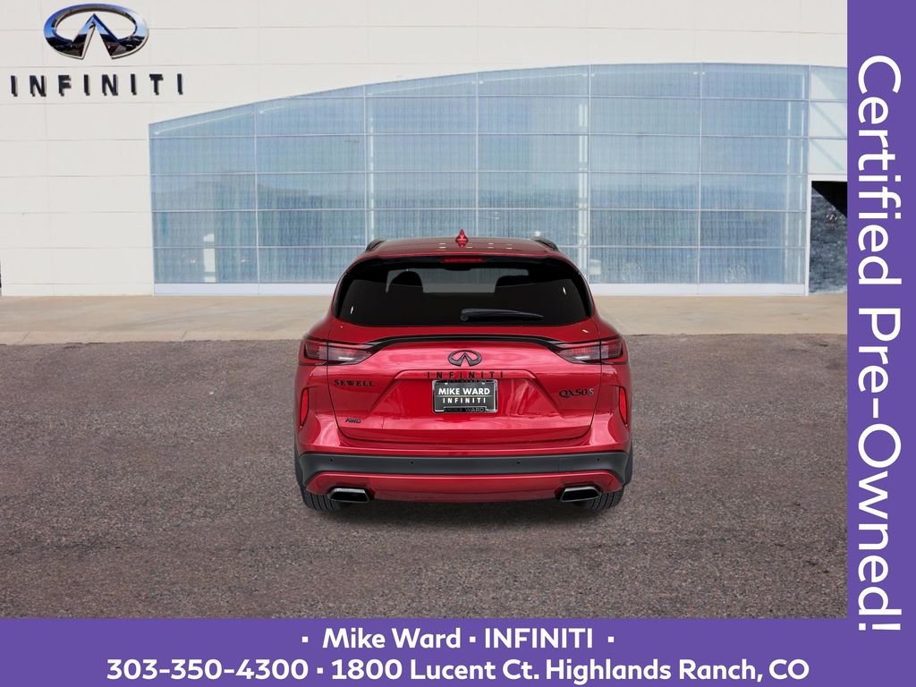 Certified Used 2025 Red INFINITI SPORT image 4