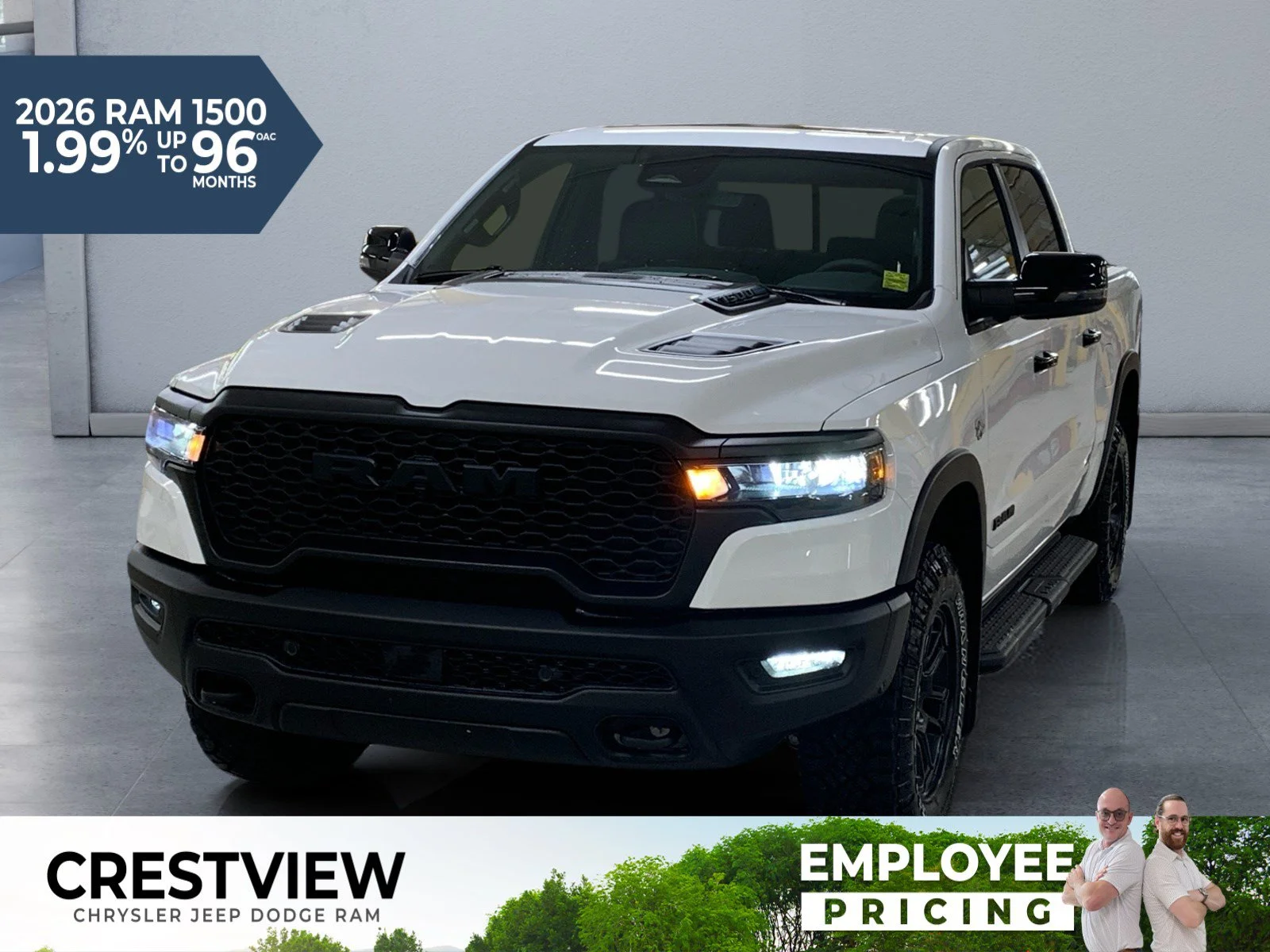 New 2026 Bright White Ram Rebel image 1