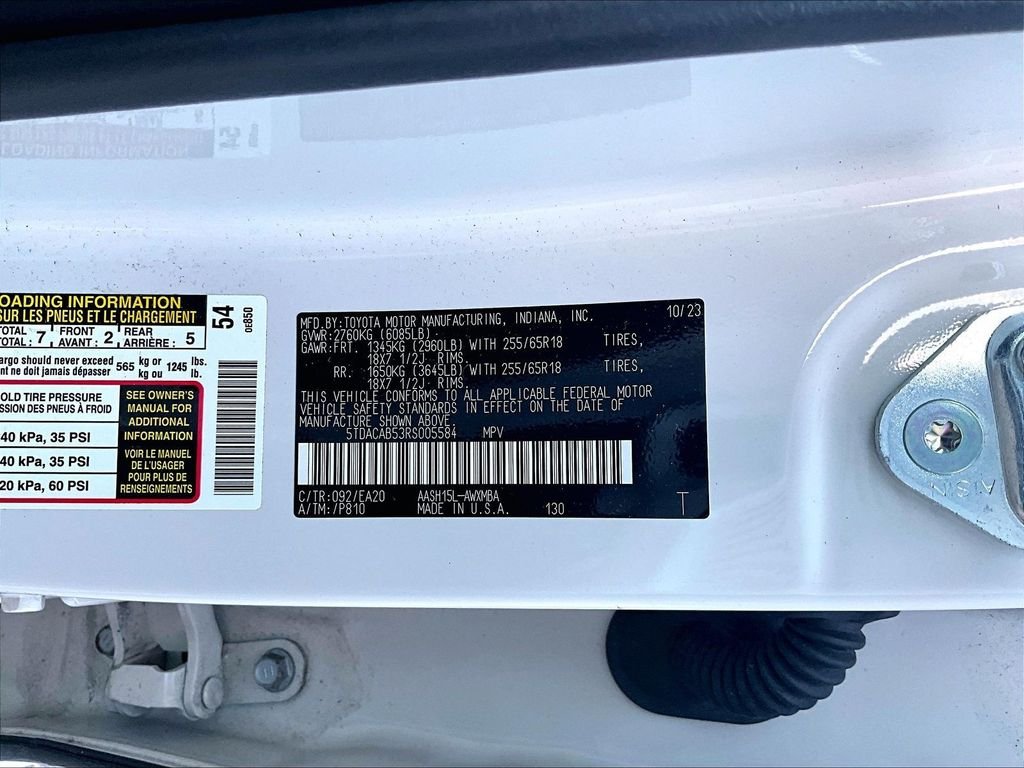 Used 2024 White Toyota XLE image 9