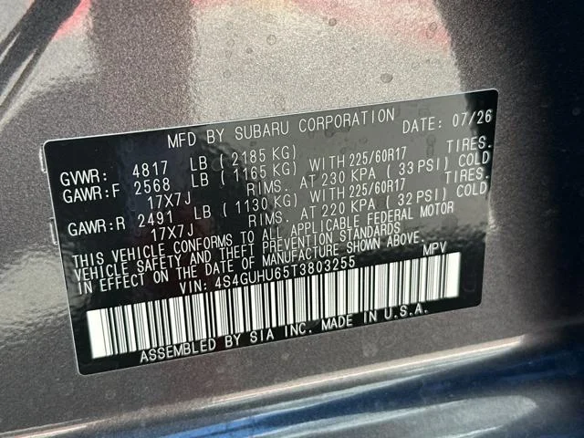 New 2026 MAGNETITE GRAY PEARL Subaru Wilderness image 56