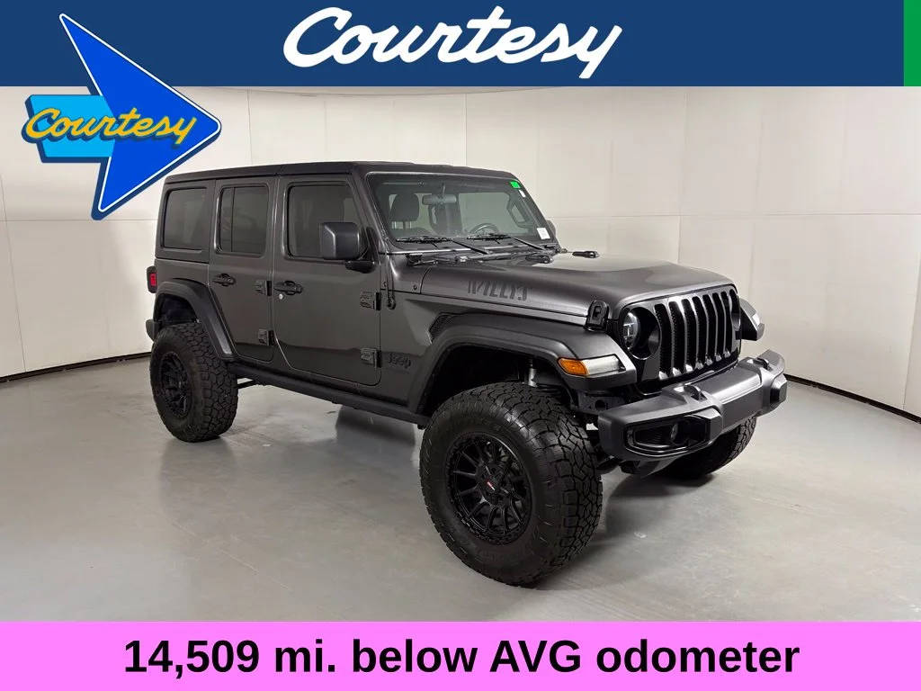 Used 2021 Gray Jeep Unlimited Willys image 1