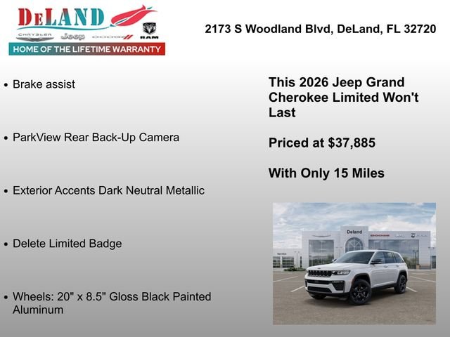 New 2026 Bright White Clear-Coat Exterior Paint Jeep Limited image 12