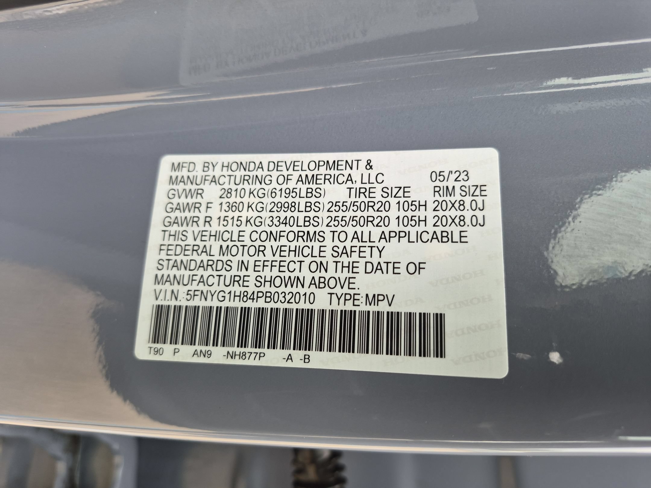 Certified Used 2023 Sonic Gray Pearl Honda Elite image 37