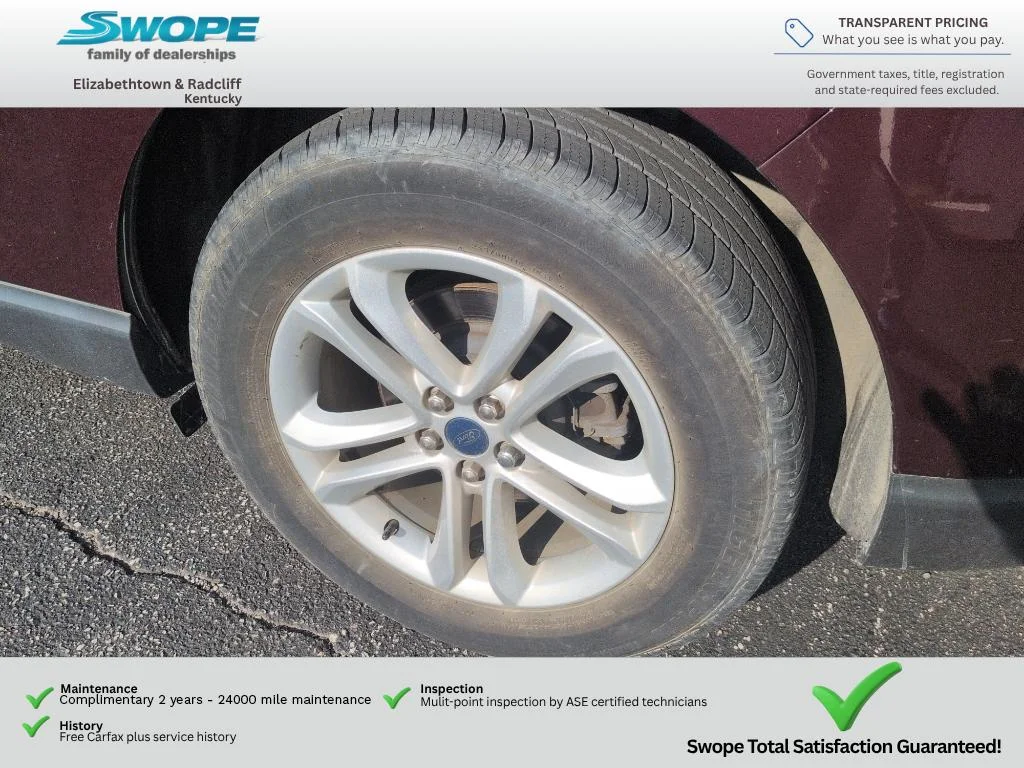 Used 2020 Burgundy Velvet Metallic Tinted Clearcoat Ford SEL image 9