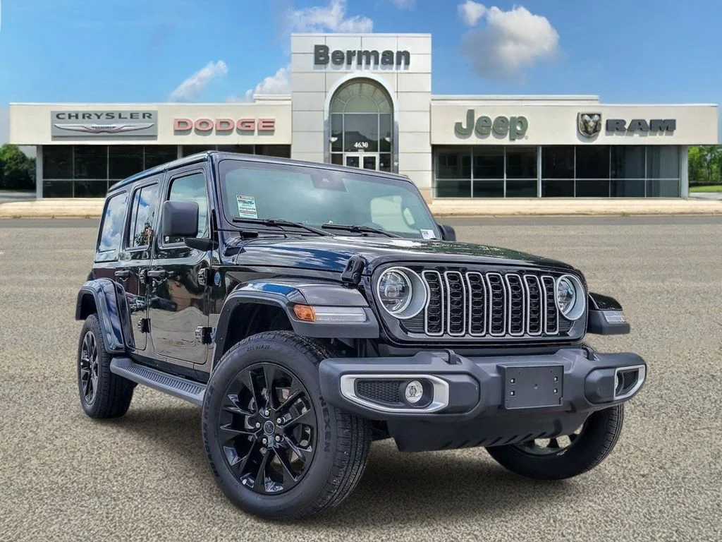 Certified Used 2025 Black Jeep Sahara 4xe image 2