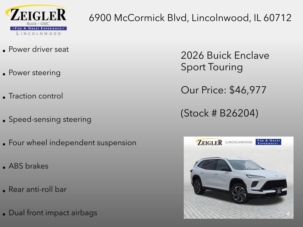 New 2026 Summit White Buick Sport Touring image 12