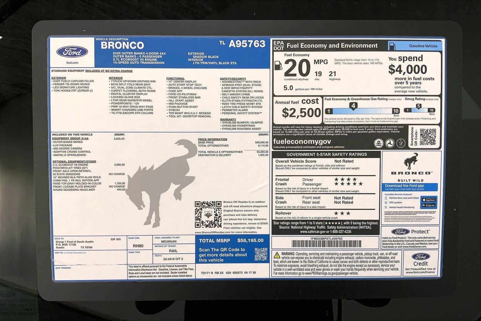 New 2026 Shadow Black Ford Outer Banks® image 21