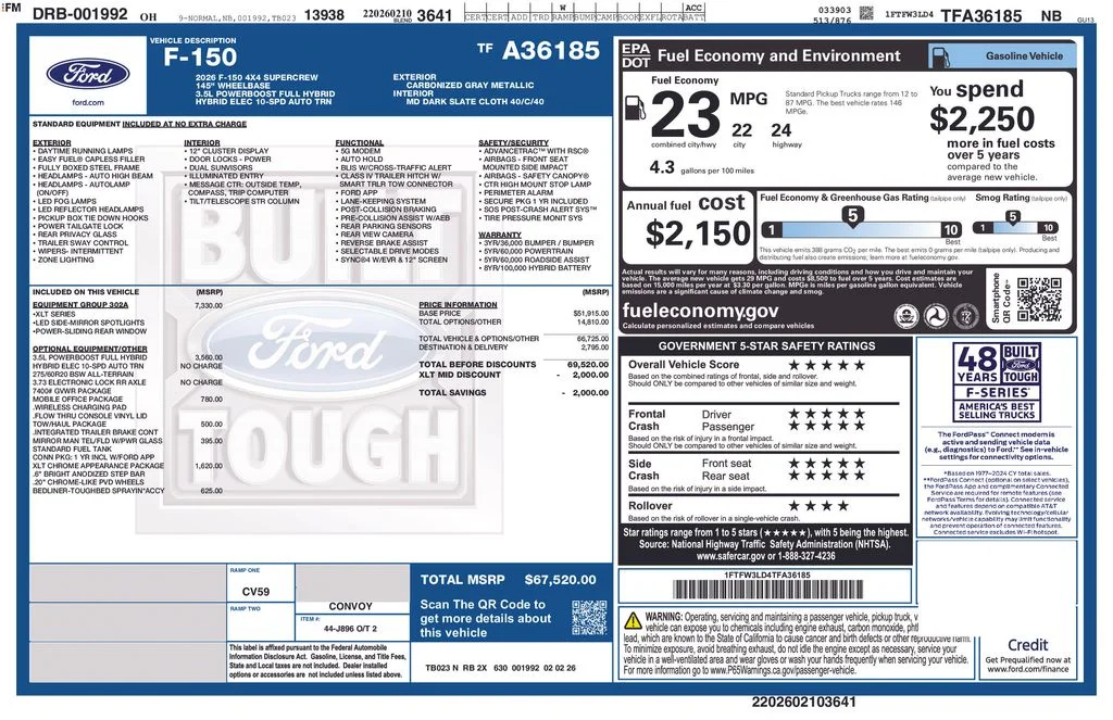 New 2026 Carbonized Gray Metallic Ford XLT image 23