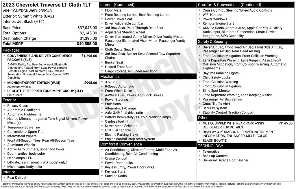 Used 2023 White Chevrolet LT image 50
