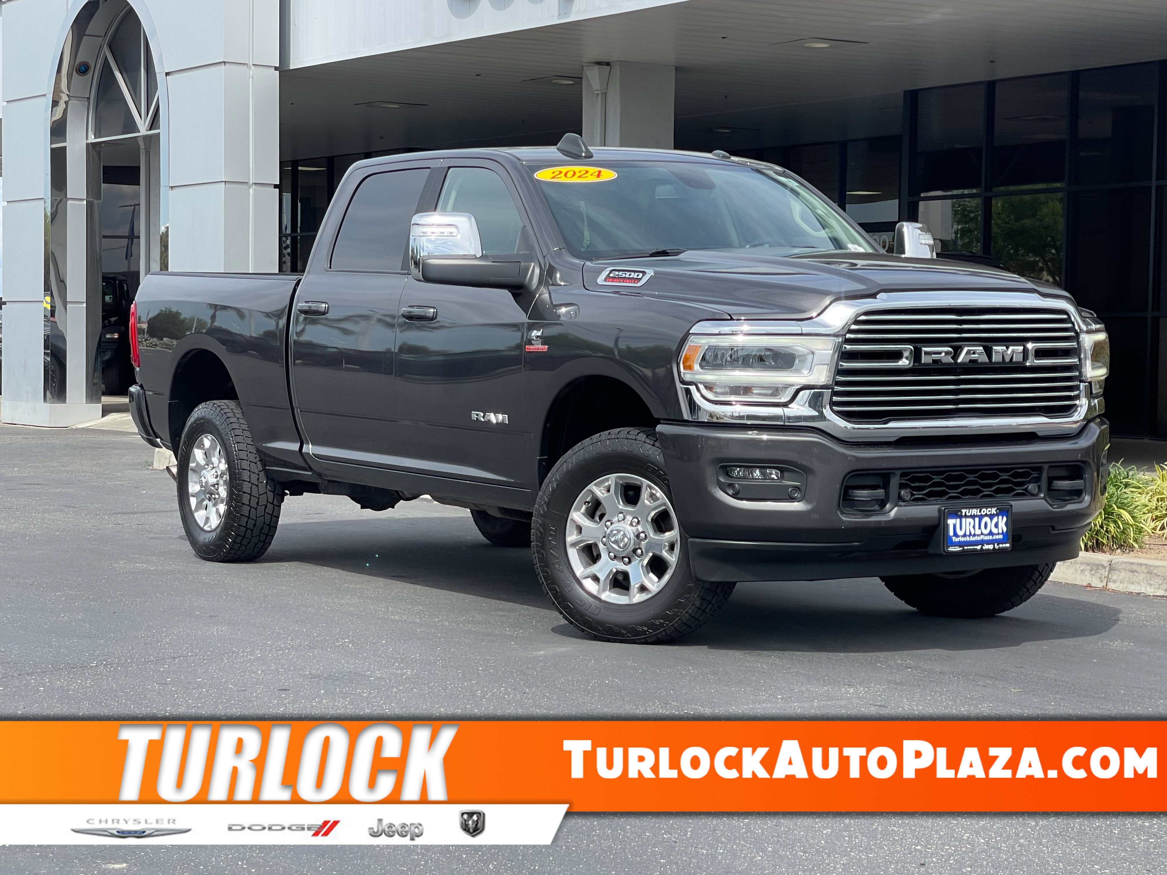 Gray 2024 RAM 2500 Laramie Crew Cab 4WD Pickup Truck Four-Wheel Drive 6-Speed Automatic