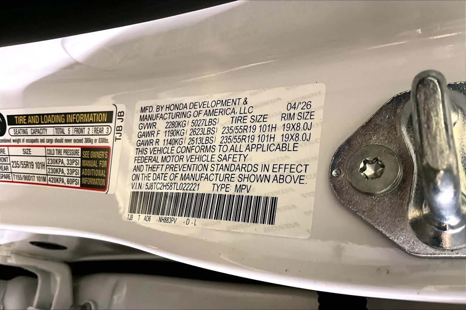 New 2026 Platinum White Pearl Acura With Technology Package image 13