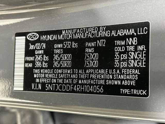 Certified Pre-Owned 2024 Hyundai Santa Cruz NIGHT