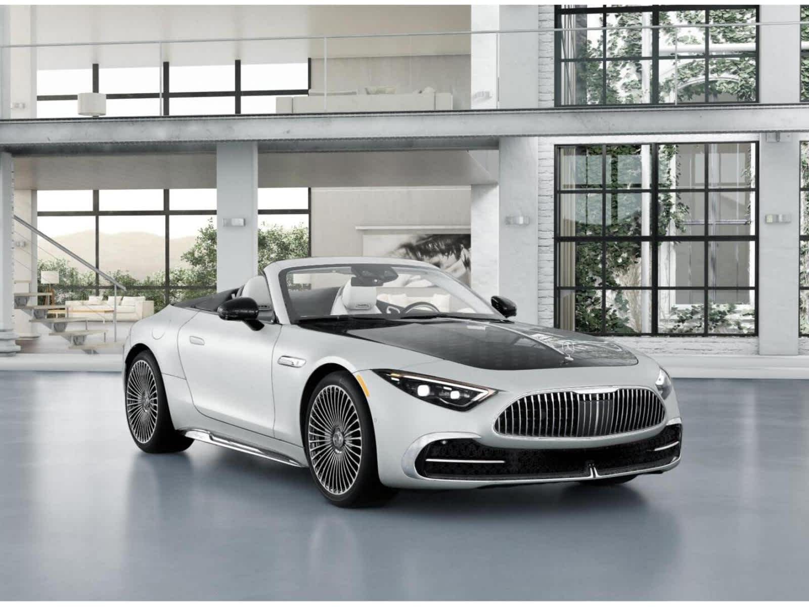 New 2026 MANUFAKTUR moonlight white magno (White Ambiance) Mercedes-Benz Maybach SL 680 Monogram Series image 9