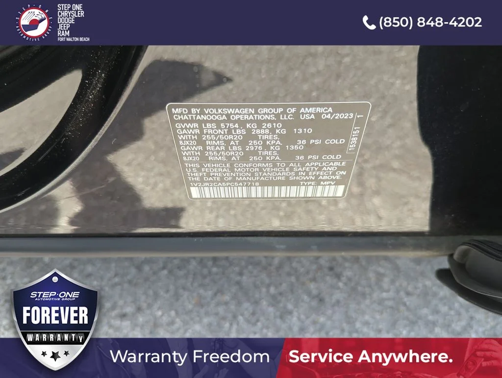 Used 2023 Black Volkswagen 3.6L V6 SE w/Technology image 42