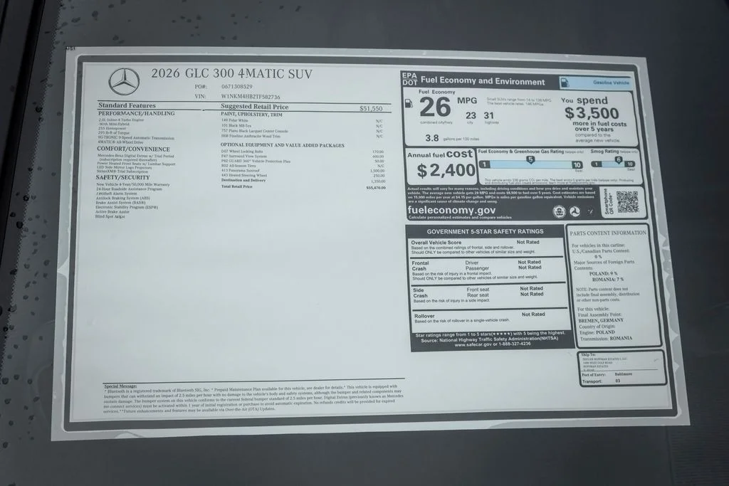 New 2026 Polar White Mercedes-Benz GLC 300 image 22