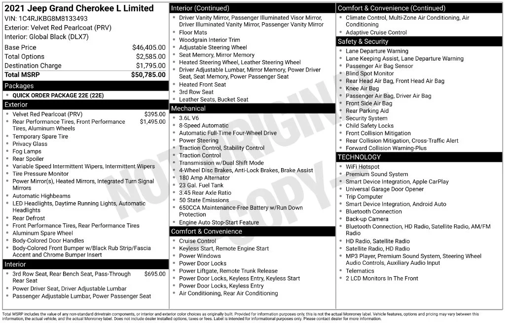 Used 2021 Velvet Jeep Limited image 6