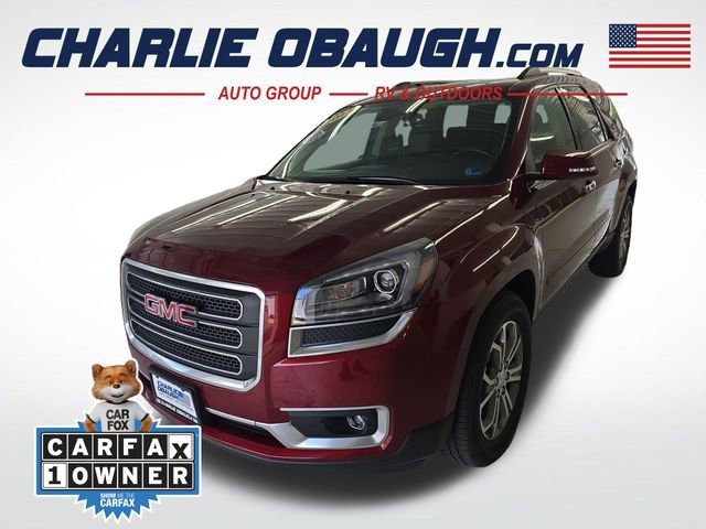 Used 2015 CRIMSON RED TINTCOAT GMC SLT image 1