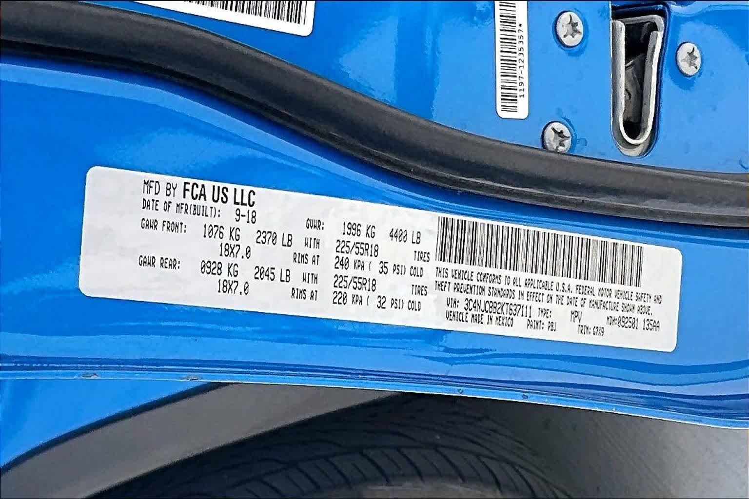 Used 2019 Laser Blue Pearlcoat Jeep Altitude image 31