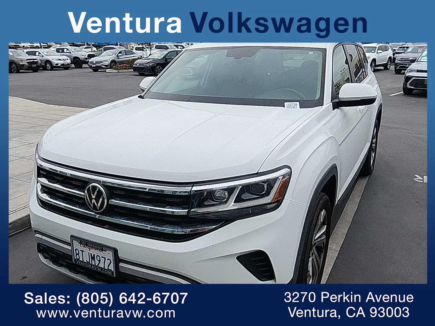 Certified Used 2021 Pure White Volkswagen 3.6L V6 SE w/Technology image 1