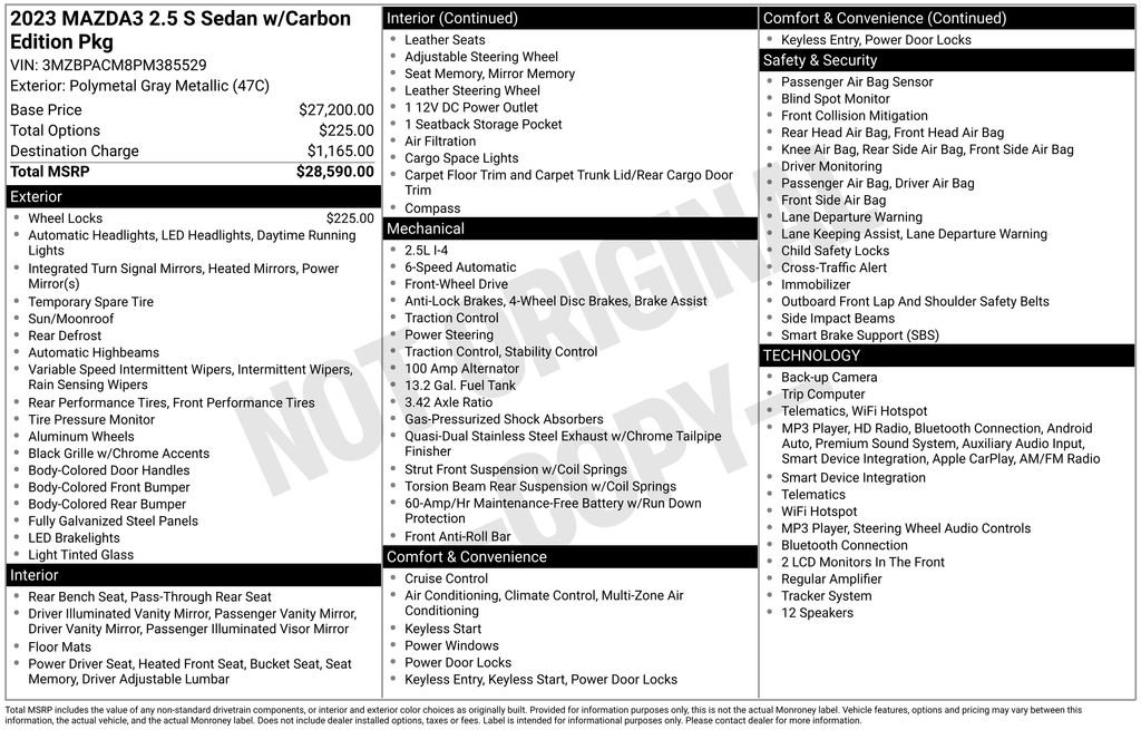 Certified Used 2023 Gray Metallic Mazda 2.5 S Carbon Edition image 4