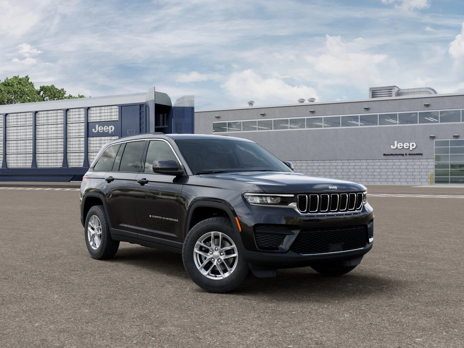New 2026 Diamond Black Crystal Pearl-Coat Exterior Paint Jeep Laredo X image 3