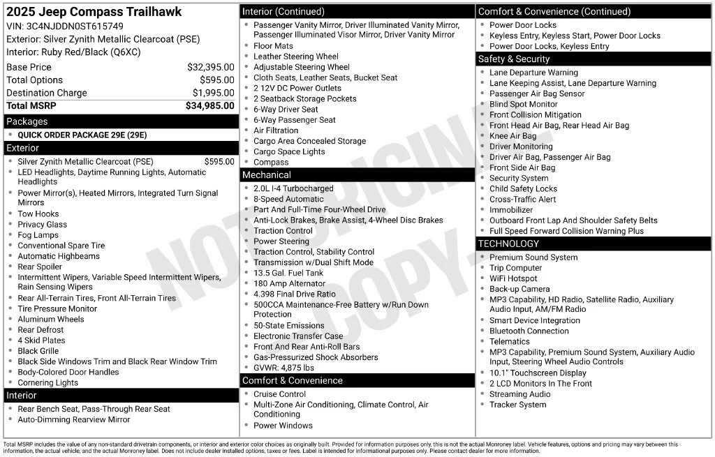 Used 2025 Silver Jeep Trailhawk image 33