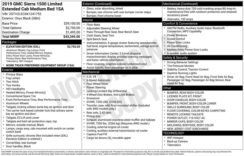 Used 2019 Black GMC Base image 6