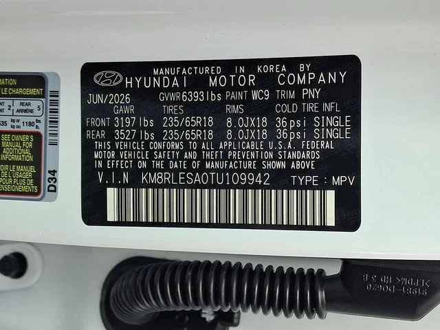 New 2026 White Hyundai SEL image 20
