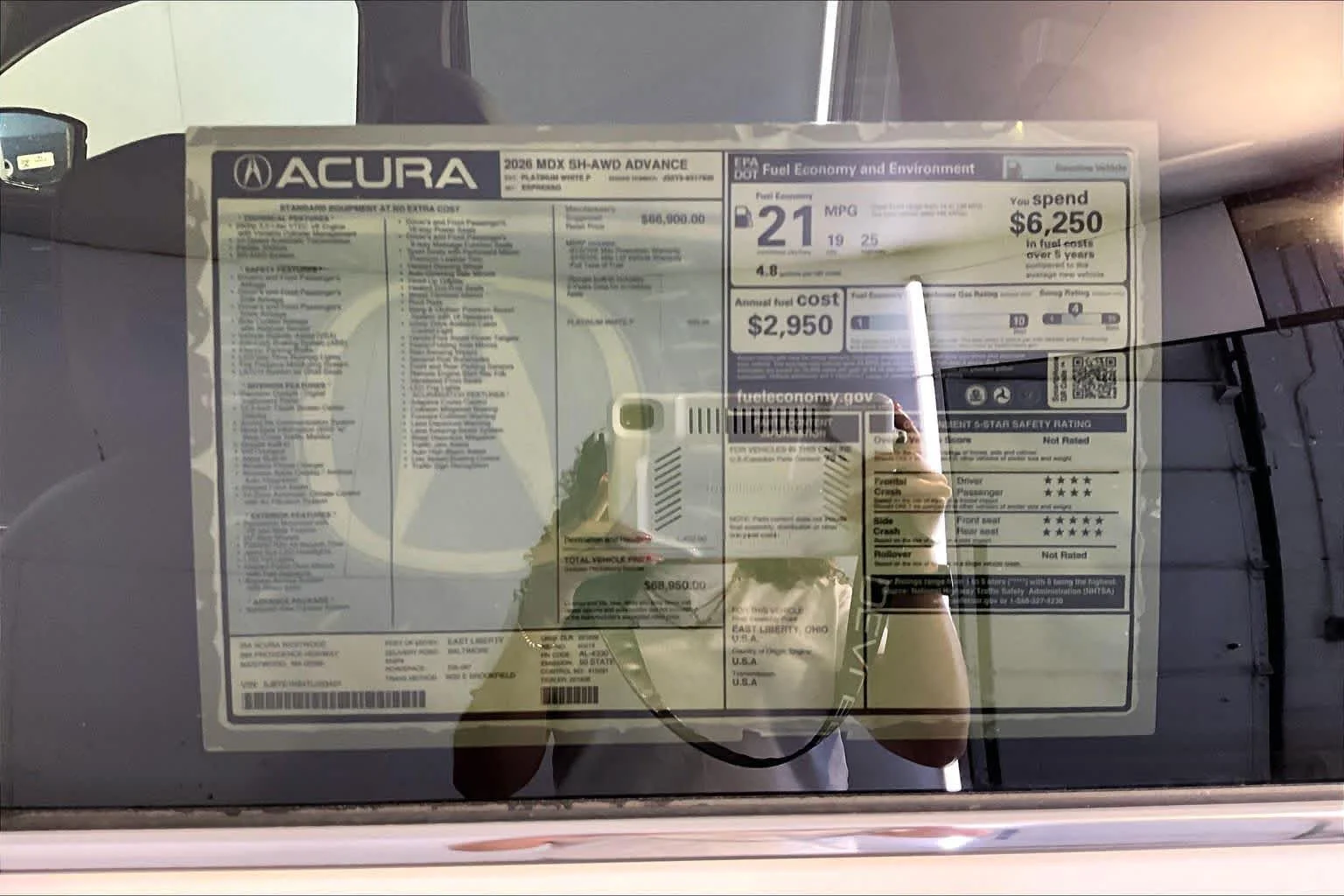 New 2026 Platinum White Pearl Acura With Advance Package image 19