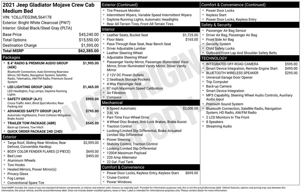 Used 2021 White Jeep Mojave image 7