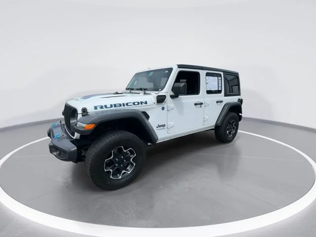 Used 2022 White Jeep Unlimited Rubicon 4xe image 4