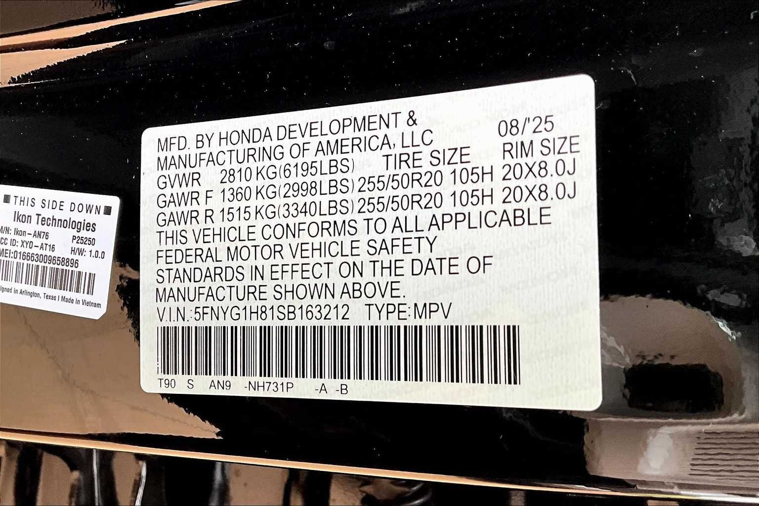 Used 2025 Crystal Black Pearl Honda Elite image 16