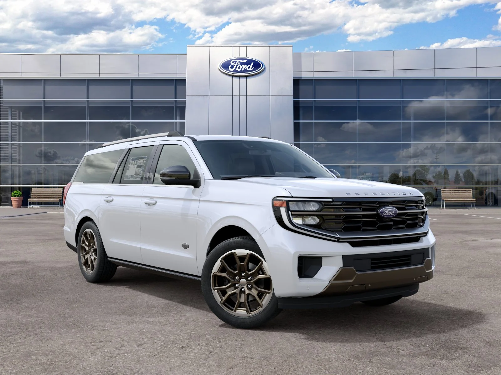 New 2027 Star White Metallic Tri-Coat Ford MAX King Ranch image 4